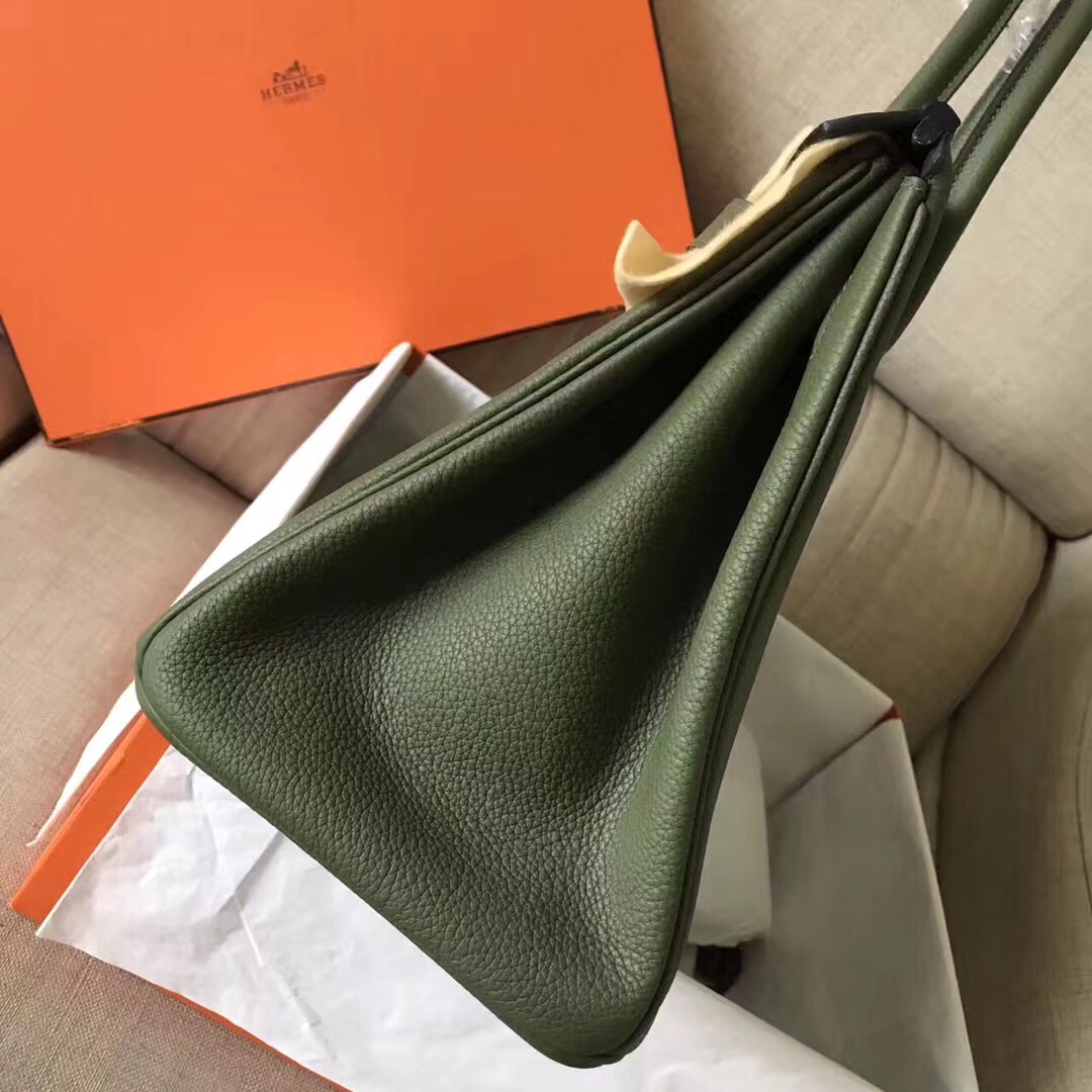 Hermes Birkin 35CM Togo Leather Handbag Forest Green